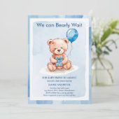 バルーン付きかわいいテディベア 招待状 (スタンド正面)