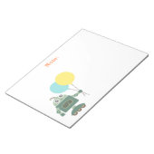 バルーン付きかわいいロボ子供へット ノートパッド (アングル)