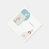 バルーン付きかわいい動物ベイビーシャワー スタンダードカクテルナプキン (角)