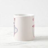 バルーン付きかわいい子猫ハート コーヒーマグカップ (中央)