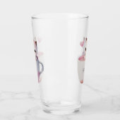 バルーン付きかわいい子猫ハート タンブラーグラス (左)