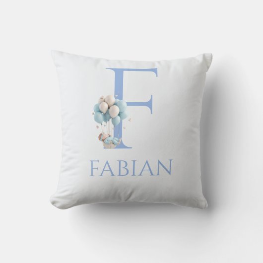 バルーン付きのカスタム名 ワン クッション (正面)