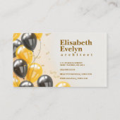 バルーン付きのリアルな背景 名刺 (裏面)