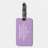 バルーン付きの可愛い女の子ゾウ、カスタマイズ ラゲッジタグ (裏面縦)