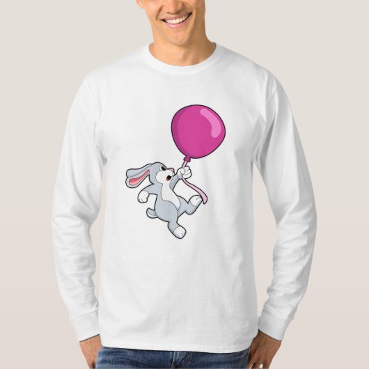 バルーン付きウサギ Tシャツ (正面)
