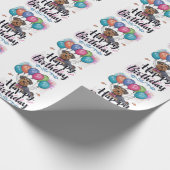 バルーン付きエアデール誕生日 ラッピングペーパー (角)