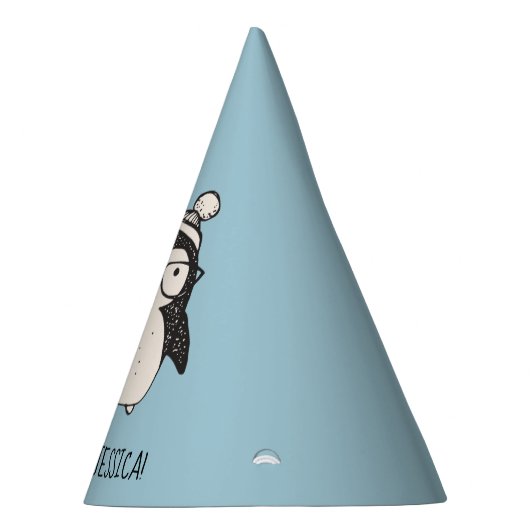 . .バルーン付きカワイトペンギンパーソナライズされた誕生日 パーティーハット (右)