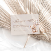 バルーン付きクマ赤ちゃんシャワーおむつラッフル エンクロージャーカード