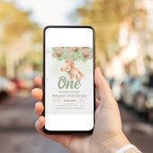 バルーン付きテディベアボーイベア誕生日 招待状