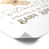 バルーン付きテディベア歓迎ベビーシャワー ポスター (角)