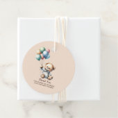 バルーン付きテディベア赤ちゃんシャワーありがとう フェイバータグ (インサイチュ)