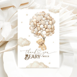 バルーン付きテディベア赤ちゃんシャワーが多く必要 サンキューカード