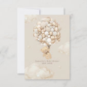 バルーン付きテディベア赤ちゃんシャワーが多く必要 サンキューカード (裏面)