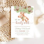 バルーン付きテディベア赤ちゃんシャワーベア 招待状