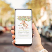 バルーン付きテディベア赤ちゃんシャワーベア 招待状