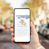 バルーン付きテディベア赤ちゃんシャワーベア 招待状