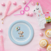 バルーン付きテディベア赤ちゃんシャワー紙プレート ペーパープレート (パーティー)