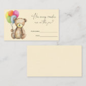 バルーン付きテディベア – キャンディーの数を推測 エンクロージャーカード (正面/裏面)