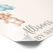 バルーン付きテディベア フォトプリント (角)