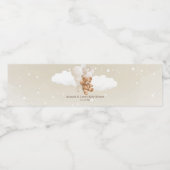 バルーン付きテディベア ペットボトルラベル (シングルラベル)