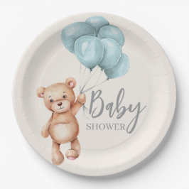 バルーン付きテディベア ペーパープレート