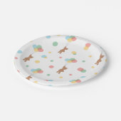 バルーン付きテディベア ペーパープレート (アングル)