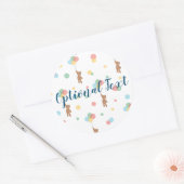 バルーン付きテディベア ラウンドシール (封筒)