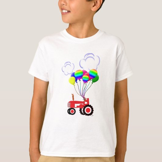 バルーン付きトラクタ Tシャツ (正面)
