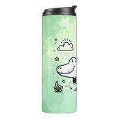 バルーン付きハッピーアリゲーター – かわいい子供部屋アート タンブラー (回転左)