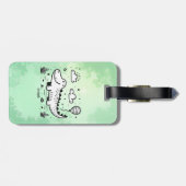 バルーン付きハッピーアリゲーター – かわいい子供部屋アート ラゲッジタグ (裏面横)