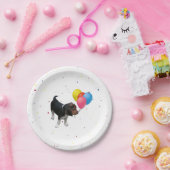 バルーン付きビーグルパピーパーティー紙プレート ペーパープレート (パーティー)