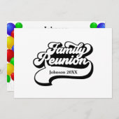 バルーン付きファミリ懇親会招待状 招待状 (正面/裏面)