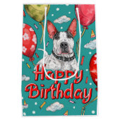 バルーン付きブルテリア ミディアムペーパーバッグ (裏面)