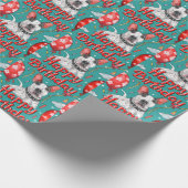 バルーン付きブルテリア ラッピングペーパー (角)