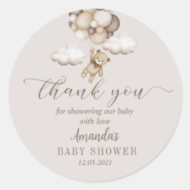 バルーン付きベアーサンキュー ラウンドシール