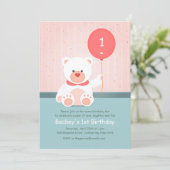 バルーン付きベア招待状 招待状 (スタンド正面)