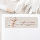 バルーン付きベビーシャワーでクマを待つことができる ラベル (インサイチュ)