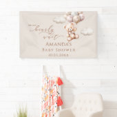 バルーン付きベビーシャワーでクマを待つことができる 横断幕 (インサイチュ)