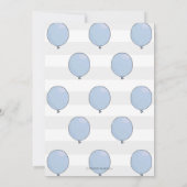 バルーン付きベビーシャワー招待状 |青 招待状 (裏面)