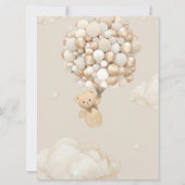 バルーン付きベビーバニュートラル赤ちゃんシャワーゲーム 招待状 (裏面)