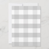 バルーン付きユキヒョウ灰色の赤ちゃんシャワー 招待状 (裏面)