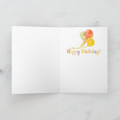 バルーン付き可愛いオッター図解入りの、写真付きの誕生日 カード (内部)