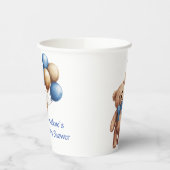 バルーン付き可愛いタンテディベア男の子ベビーシャワー 紙コップ (左)