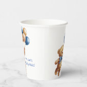 バルーン付き可愛いタンテディベア男の子ベビーシャワー 紙コップ (右)