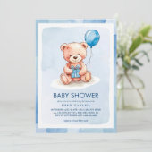 バルーン付き可愛いトイベビーシャワー招待状 招待状 (スタンド正面)