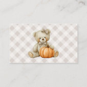 バルーン付き可愛い女の子クマおむつラッフル エンクロージャーカード (裏面)