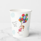 バルーン付き可愛い女の子別れパーティー 紙コップ (裏面)