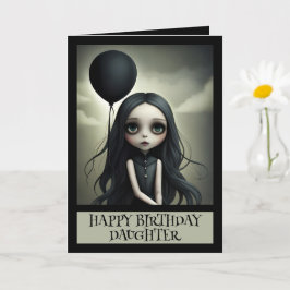 バルーン付き可愛い誕生日ガールのカスタマイズ カード