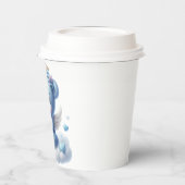 バルーン付き可愛い青テディベア 紙コップ (左)