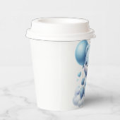 バルーン付き可愛い青テディベア 紙コップ (右)